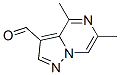 Pyrazolo[1,5-a]pyrazine-3-carboxaldehyde, 4,6-dimethyl- (9CI) 结构式