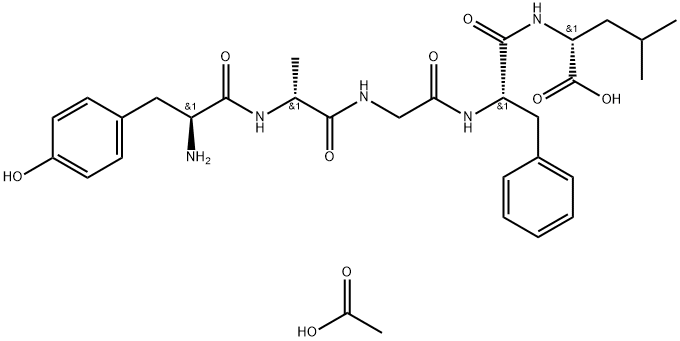 (D-ALA2  D-LEU5)-脑啡肽乙酸酯 结构式