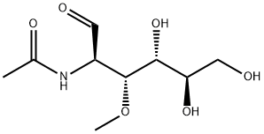 2-乙酰氨基-2-脱氧-3-O-甲基D-D-吡喃葡萄糖 结构式