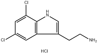 2-(5,7-DICHLORO-1H-INDOL-3-YL)-ETHYLAMINE HYDROCHLORIDE, 94850-28-9, 结构式