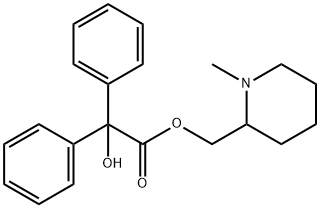 N-METHYLPIPERIDINYL-2-METHYL BENZILATE, 94909-90-7, 结构式