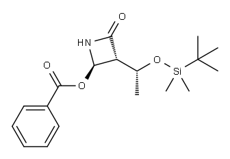 (3R,4R)-4-Benzoyloxy-3-(1-tert-butyldimethlsilyloxy]ethyl)azetidin-2-one Struktur
