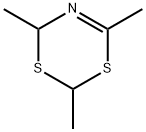 ジヒドロ-2β,4β,6β-トリメチル-4H-1,3,5-ジチアジン 化学構造式
