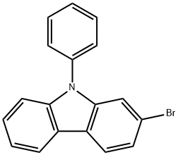 2-ブロモ-9-フェニルカルバゾール 化学構造式