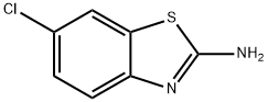 2-アミノ-6-クロロベンゾチアゾール 化学構造式