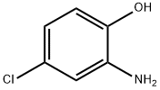 2-アミノ-4-クロロフェノール 化学構造式