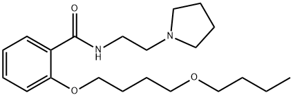 o-(4-Butoxybutoxy)-N-[2-(1-pyrrolidinyl)ethyl]benzamide Struktur