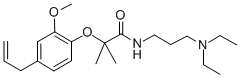 2-(4-Allyl-2-methoxyphenoxy)-N-(3-(diethylamino)propyl)-2-methyl-propi onamide Struktur