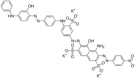 4-amino-6-[[4-[[4-[[4-anilino-2-hydroxyphenyl]azo]phenyl]amino]-3-sulphophenyl]azo]-5-hydroxy-3-[(4-nitrophenyl)azo]naphthalene-2,7-disulphonic acid, potassium salt Structure