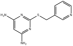 2-(Pyridin-3-ylmethylsulfanyl)-pyrimidine-4,6-diamine Struktur