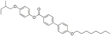 4'-(オクチルオキシ)ビフェニル-4-カルボン酸4-(2-メチルブトキシ)フェニル 化学構造式