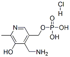 4-(aminomethyl)-5-hydroxy-6-methyl-3-pyridylmethyl dihydrogen phosphate monohydrochloride Struktur