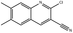 2-氯-6,7-二甲基喹啉-3-甲腈 结构式