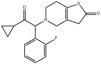 5-[2-环丙基-1-(2-氟苯基)-2-氧代乙基]-4,5,6,7-四氢噻吩并[3,2-C]吡啶-2(3H)-酮 结构式