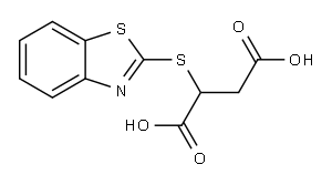 2-(1,3-苯并噻唑-2-硫)丁二酸 结构式
