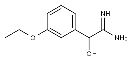 Benzeneethanimidamide,  3-ethoxy--alpha--hydroxy- Structure