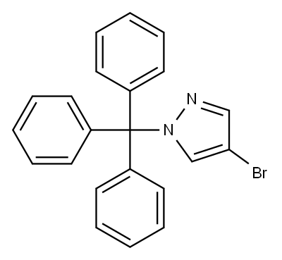 N-三苯甲基-4-溴吡唑 结构式