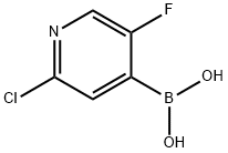 2-氯-5-氟吡啶-4-硼酸, 951677-47-7, 结构式