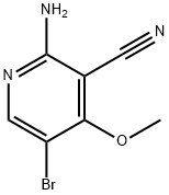 2-氨基-5-溴-3-氰基-4-甲氧基吡啶 结构式