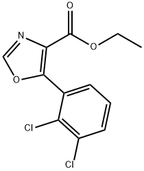 5-(2,3-ジクロロフェニル)オキサゾール-4-カルボン酸エチル 化学構造式