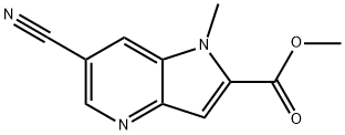 6-氰基-1-甲基-1H-吡咯并[3,2-B]吡啶-2-羧酸甲酯, 952182-34-2, 结构式