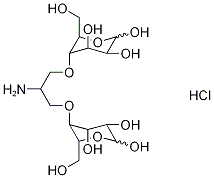 5-[2-amino-3-[4,5,6-trihydroxy-2-(hydroxymethyl)oxan-3-yl]oxypropoxy]-6-(hydroxymethyl)oxane-2,3,4-triol;4,4-O-(2-AMino-1,3-propanediyl)bis-D-Mannose Hydrochloride, 95245-30-0, 结构式