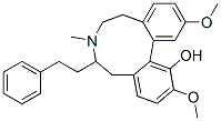 (+)-6,7,8,9-テトラヒドロ-2,12-ジメトキシ-7-メチル-6-フェネチル-5H-ジベンゾ[d,f]アゾニン-1-オール 化学構造式
