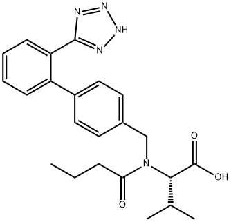 2-四唑联苯-4-氨基(丁酰基)-N-1'-异丙基乙酸 结构式