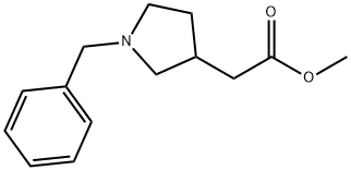 1-ベンジル-3-ピロリジン酢酸メチル 化学構造式