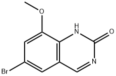 6-ブロモ-8-メトキシキナゾリン-2(1H)-オン 化学構造式