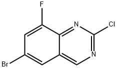 6-溴-2-氯-8-氟喹唑啉, 953039-25-3, 结构式