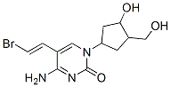 1-((3-hydroxy)-4-(hydroxymethyl)cyclopentyl)-4-amino-5-(2-bromovinyl)-2(1H)-pyrimidinone Structure