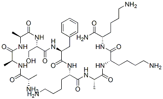 alanyl-alanyl-alanyl-seryl-phenylalanyl-lysyl-alanyl-lysyl-lysinamide Structure