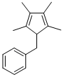 1-ベンジル-2,3,4,5-テトラメチル-2,4-シクロペンタジエン 化学構造式