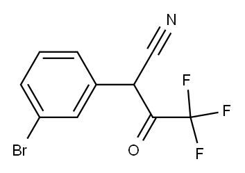 2-(3-BROMO-PHENYL)-4,4,4-TRIFLUORO-3-OXO-BUTYRONITRILE Structure