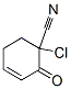 3-Cyclohexene-1-carbonitrile,  1-chloro-2-oxo- Structure