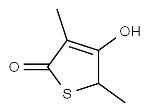 4-HYDROXY-3,5-DIMETHYL-5H-THIOPHEN-2-ONE Struktur