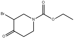 3-溴-4氧-哌啶-1-甲酸乙酯, 95629-02-0, 结构式