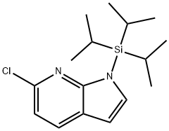 6-氯-1-[三(1-甲基乙基)硅酯]-1H-吡咯并[2,3-B]吡啶 结构式
