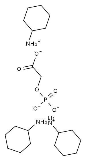 (ホスホノオキシ)酢酸/シクロヘキサンアミン,(1:3) 化学構造式