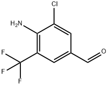 4-AMINO-3-CHLORO-5-(TRIFLUOROMETHYL)BENZALDEHYDE Struktur