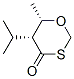 1,3-Oxathian-4-one,6-methyl-5-(1-methylethyl)-,cis-(9CI) Struktur