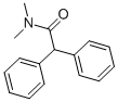 2,2-ジフェニル-N,N-ジメチルアセトアミド 化学構造式