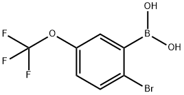 2-ブロモ-5-トリフルオロメトキシフェニルボロン酸 化学構造式