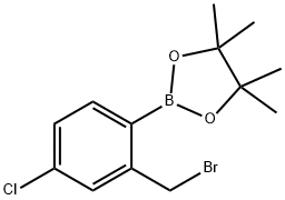 2-(2-(Bromomethyl)-4-chlorophenyl)-4,4,5,5-tetramethyl-1,3,2-dioxaborolane Structure