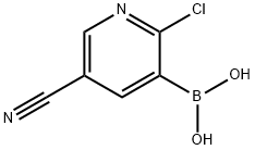 2-氯-5-氰基吡啶-3-硼酸 结构式