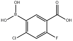 5-Borono-4-chloro-2-fluorobenzoic acid Struktur