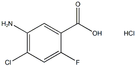 5-氨基-4-氯-2-氟苯甲酸盐酸盐 结构式