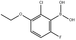 2-氯-3-乙氧基-6-氟苯硼酸, 957120-93-3, 结构式