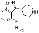 6-氟-3-(4-哌啶基)-1,2-苯并异唑盐酸盐 结构式